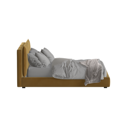 Thea Upholstered Double Bed with Clean Headboard