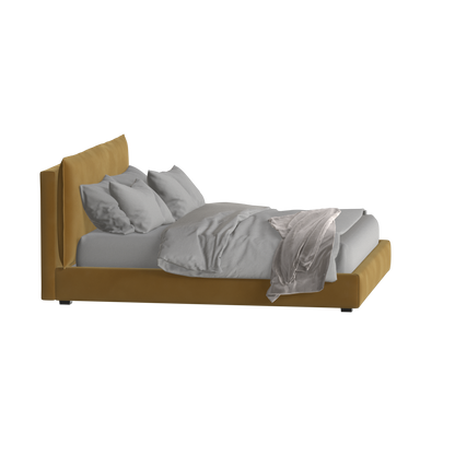 Thea Upholstered Double Bed with Clean Headboard