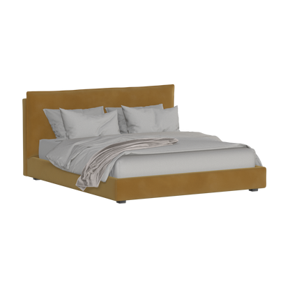 Thea Upholstered Double Bed with Clean Headboard