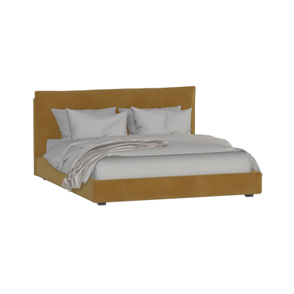 Thea Upholstered Double Bed with Clean Headboard