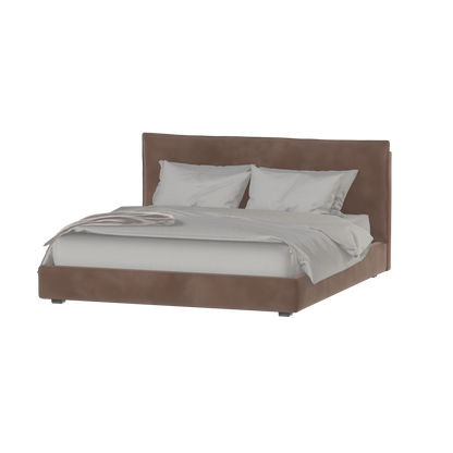 Thea Upholstered Double Bed with Clean Headboard