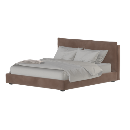Thea Upholstered Double Bed with Clean Headboard