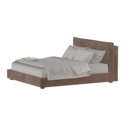 Thea Upholstered Double Bed with Clean Headboard