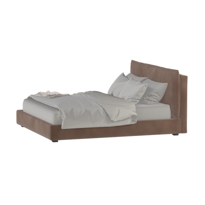 Thea Upholstered Double Bed with Clean Headboard