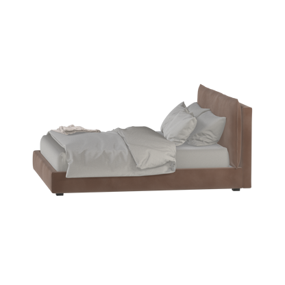 Thea Upholstered Double Bed with Clean Headboard