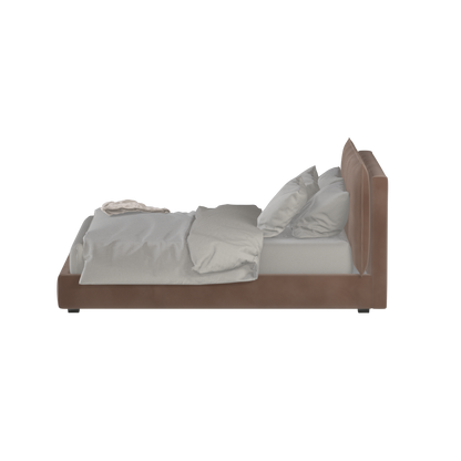Thea Upholstered Double Bed with Clean Headboard