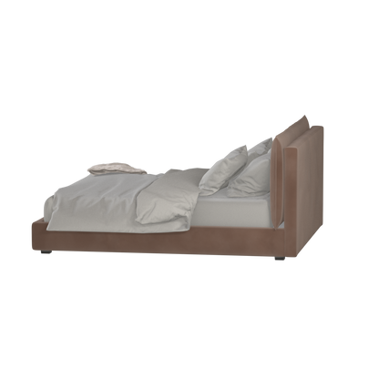 Thea Upholstered Double Bed with Clean Headboard