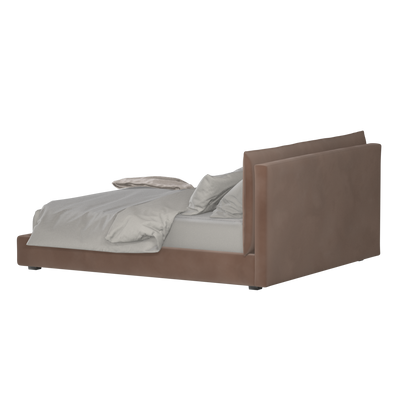 Thea Upholstered Double Bed with Clean Headboard