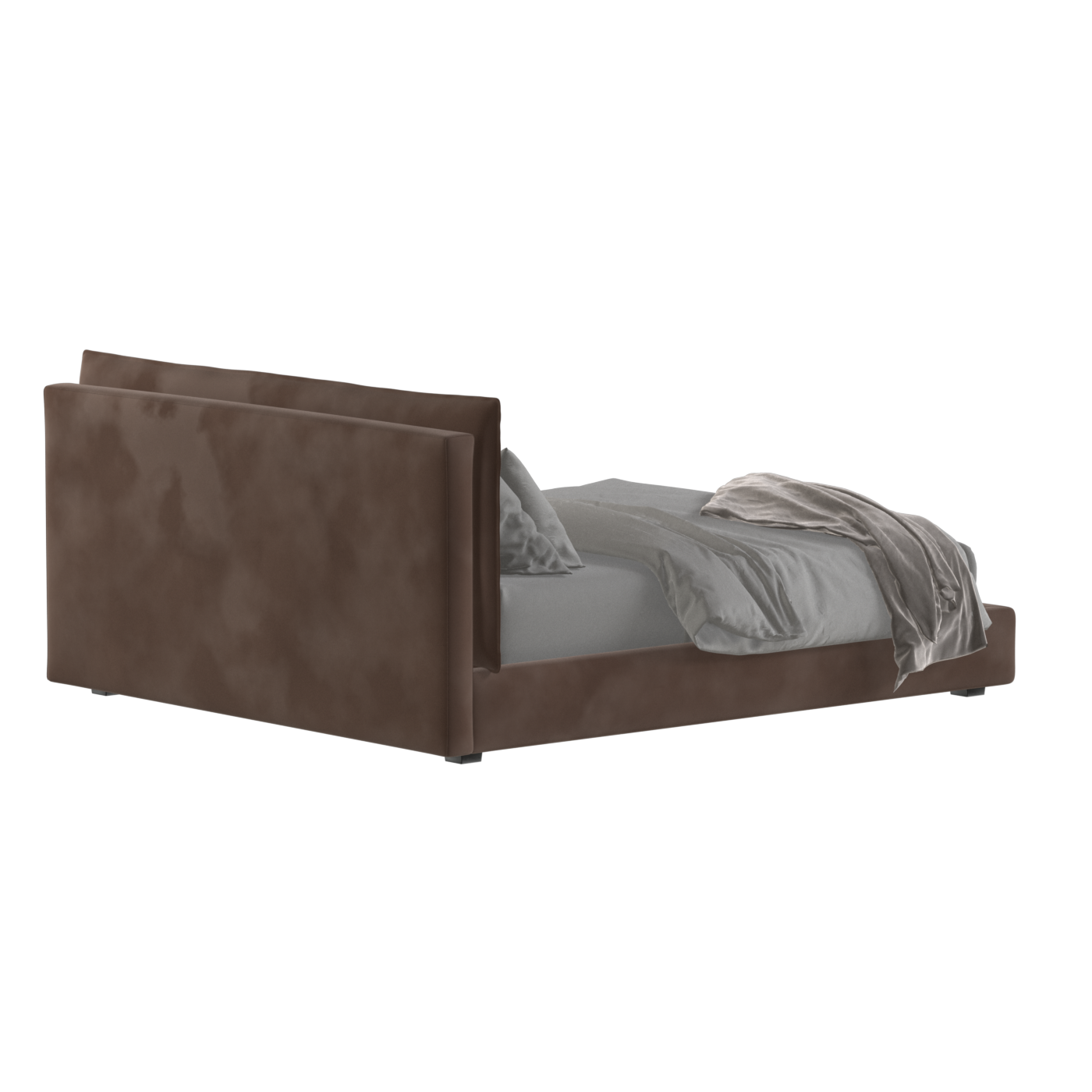 Thea Upholstered Double Bed with Clean Headboard