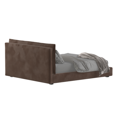 Thea Upholstered Double Bed with Clean Headboard