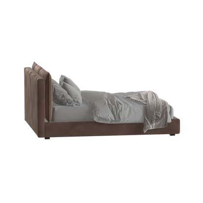Thea Upholstered Double Bed with Clean Headboard