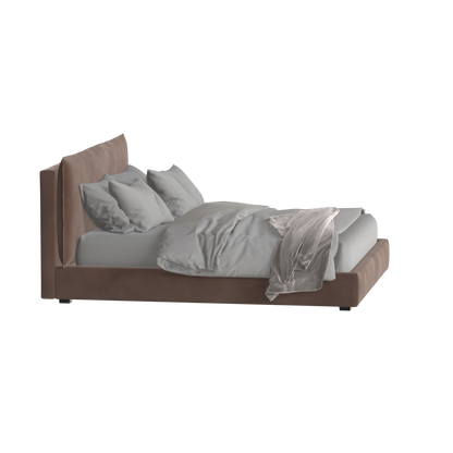 Thea Upholstered Double Bed with Clean Headboard