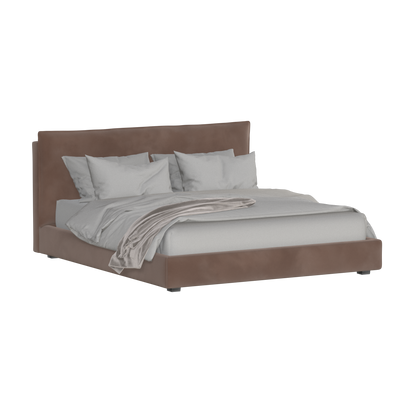 Thea Upholstered Double Bed with Clean Headboard