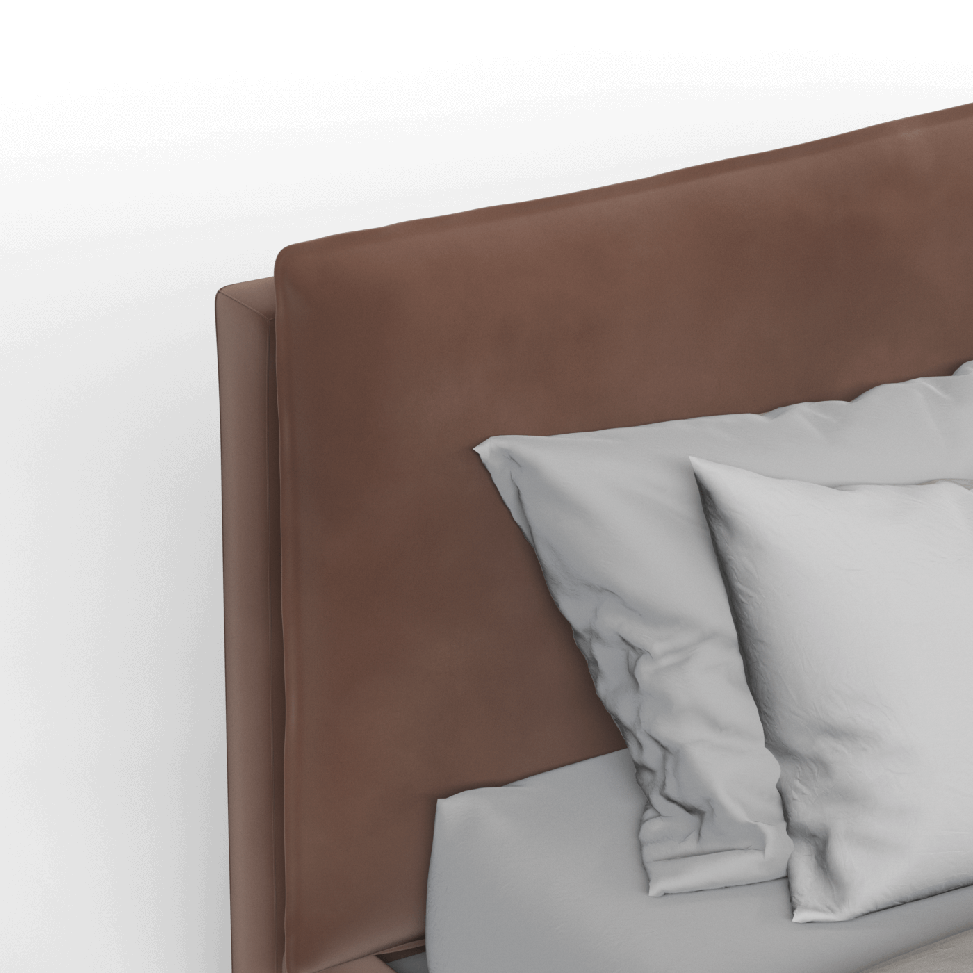 Thea Upholstered Double Bed with Clean Headboard