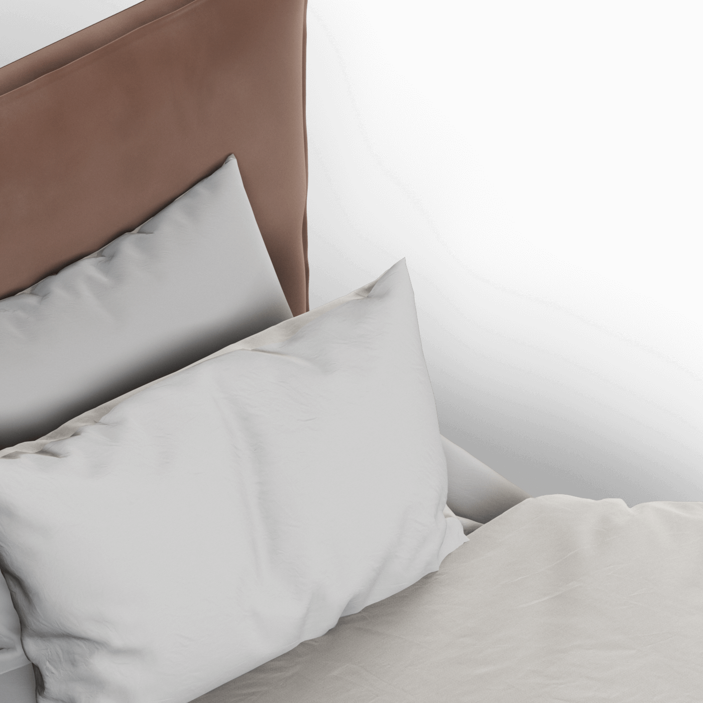 Thea Upholstered Double Bed with Clean Headboard