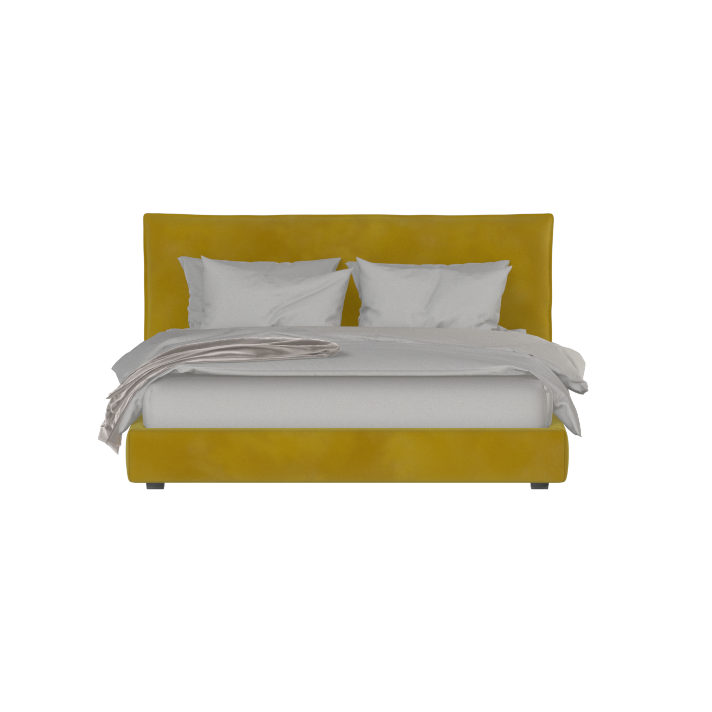 Thea Upholstered Double Bed with Clean Headboard