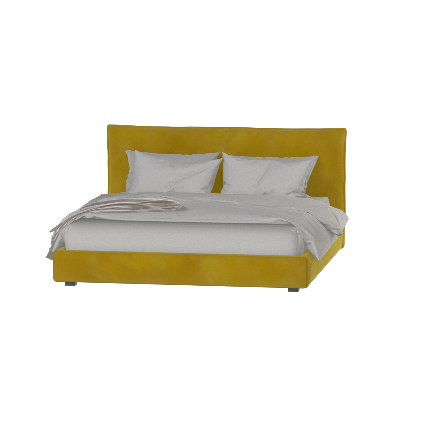 Thea Upholstered Double Bed with Clean Headboard