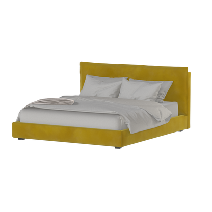 Thea Upholstered Double Bed with Clean Headboard