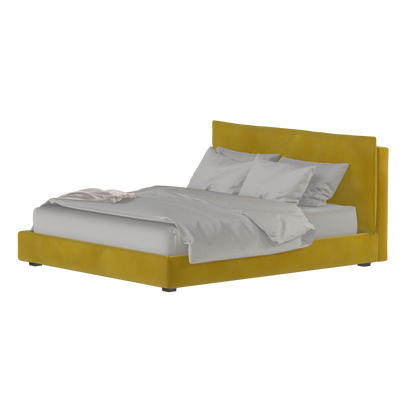 Thea Upholstered Double Bed with Clean Headboard
