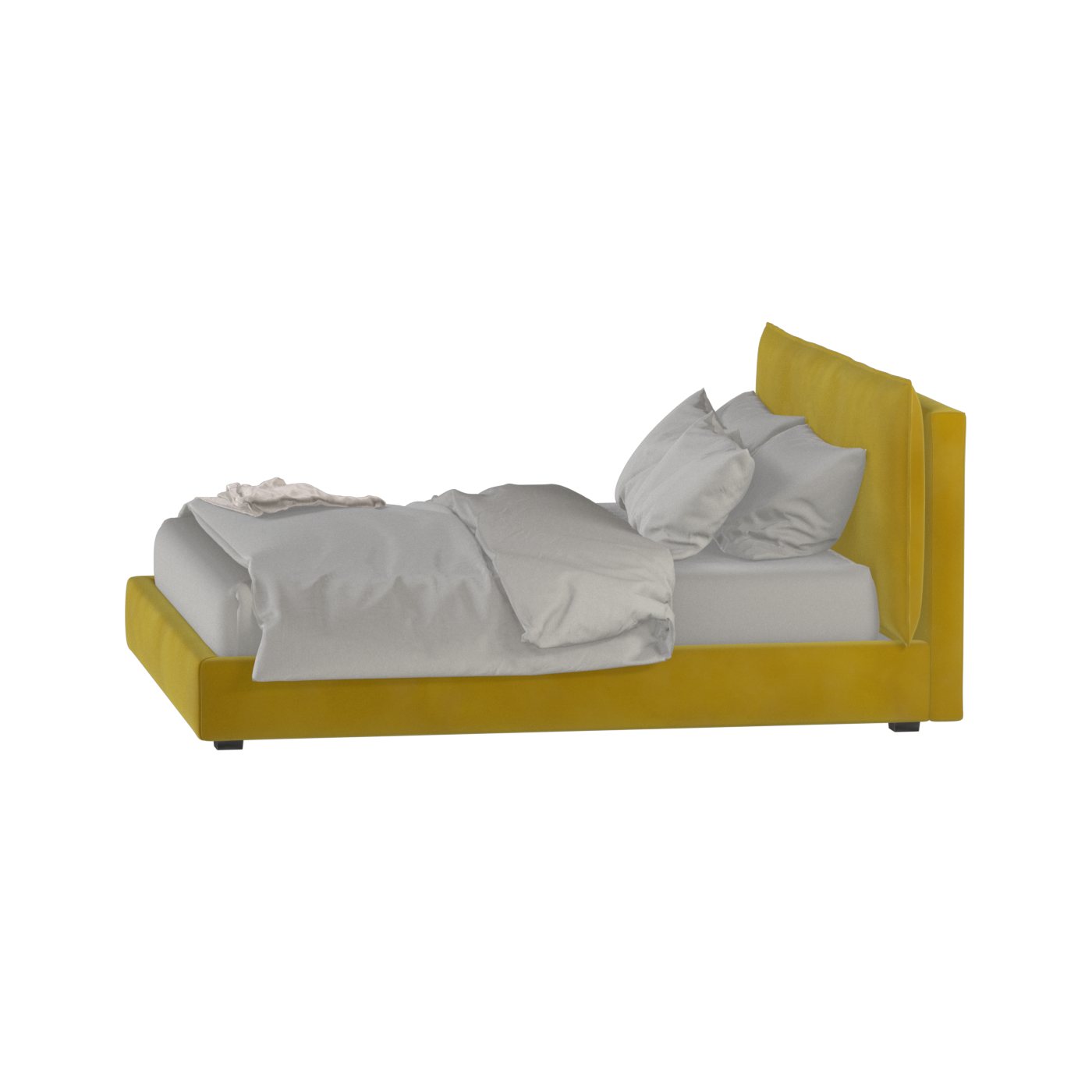 Thea Upholstered Double Bed with Clean Headboard