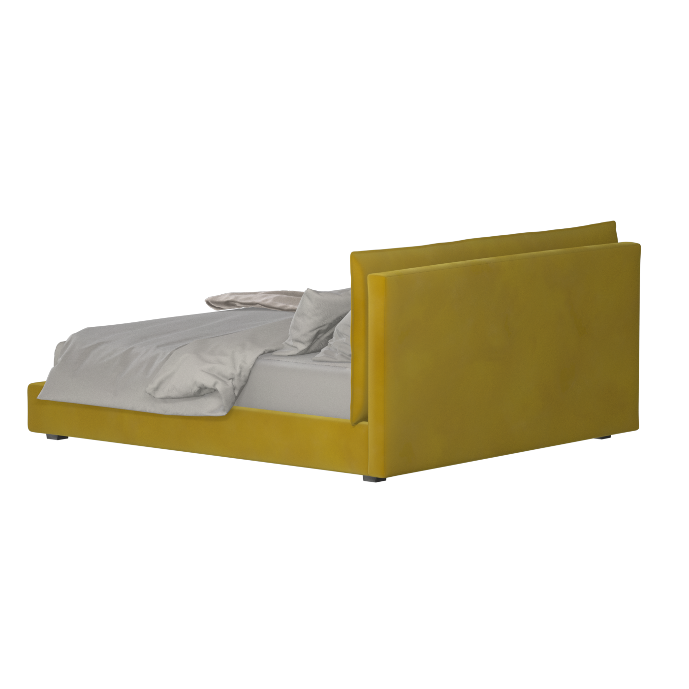 Thea Upholstered Double Bed with Clean Headboard
