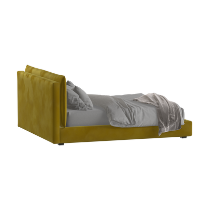 Thea Upholstered Double Bed with Clean Headboard