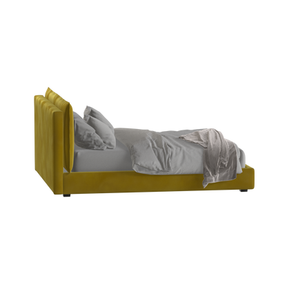 Thea Upholstered Double Bed with Clean Headboard