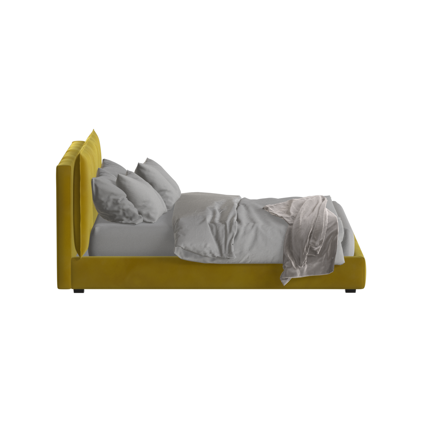 Thea Upholstered Double Bed with Clean Headboard