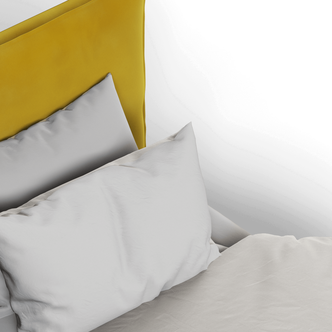 Thea Upholstered Double Bed with Clean Headboard