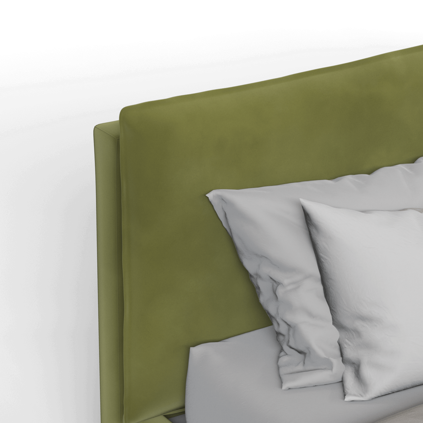 Thea Upholstered Double Bed with Clean Headboard