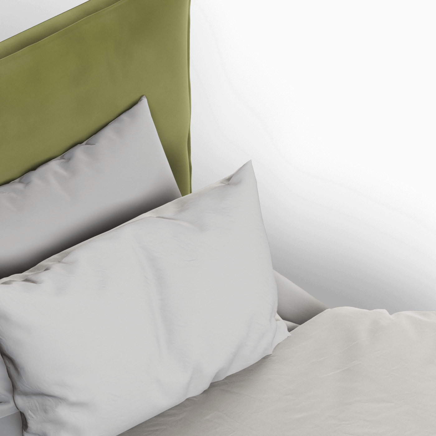 Thea Upholstered Double Bed with Clean Headboard