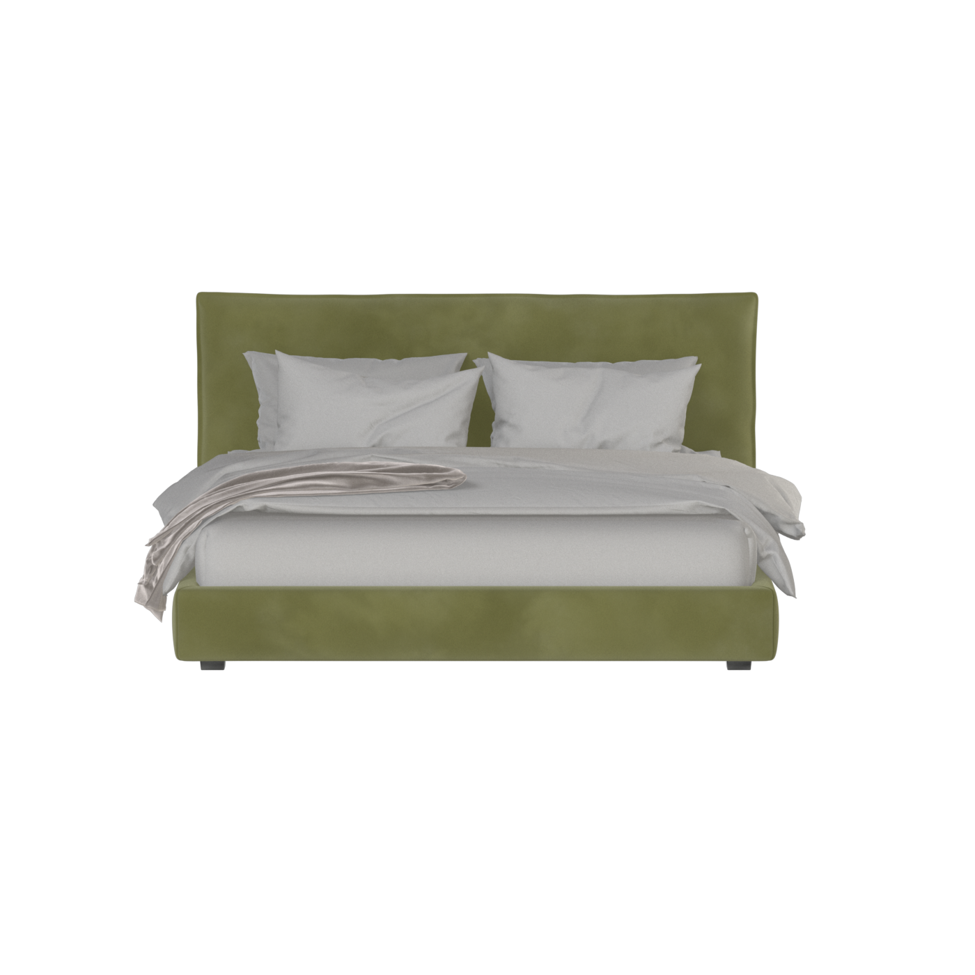 Thea Upholstered Double Bed with Clean Headboard