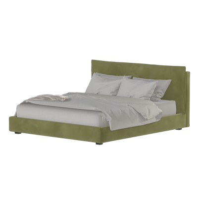 Thea Upholstered Double Bed with Clean Headboard