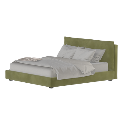 Thea Upholstered Double Bed with Clean Headboard