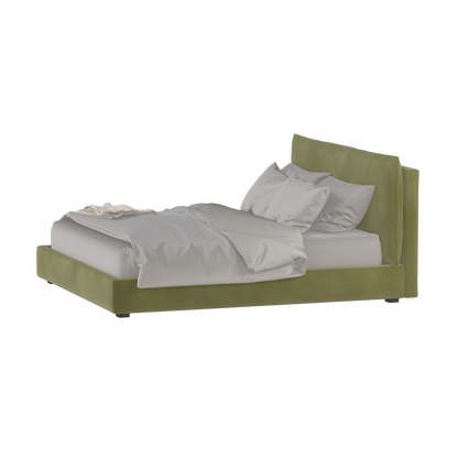 Thea Upholstered Double Bed with Clean Headboard