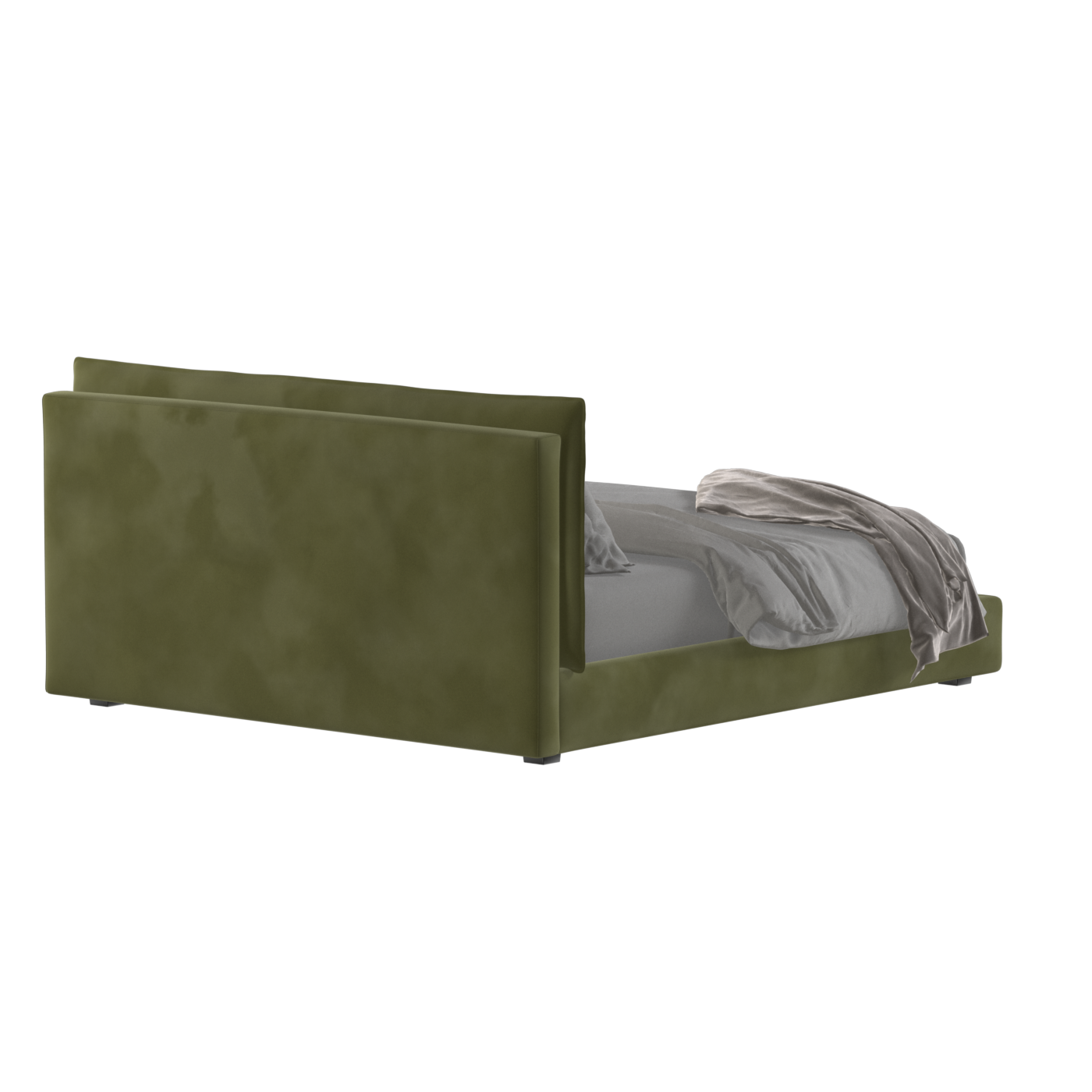 Thea Upholstered Double Bed with Clean Headboard