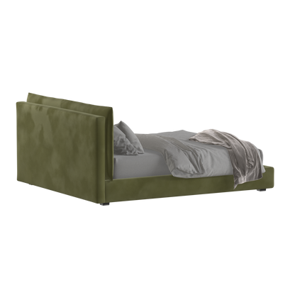 Thea Upholstered Double Bed with Clean Headboard
