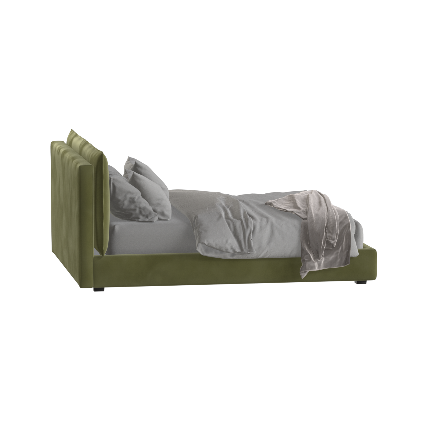 Thea Upholstered Double Bed with Clean Headboard
