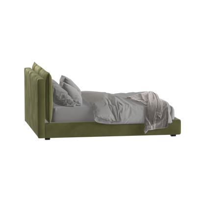 Thea Upholstered Double Bed with Clean Headboard