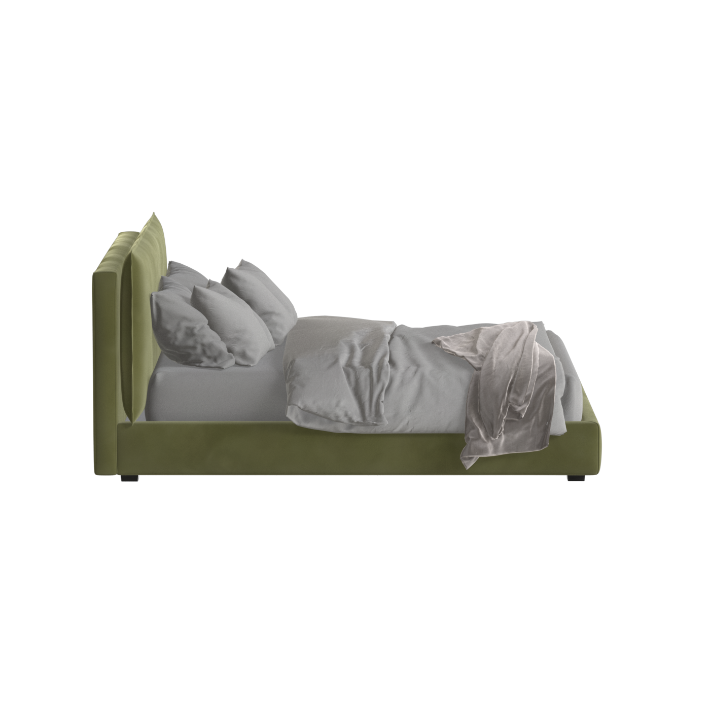 Thea Upholstered Double Bed with Clean Headboard