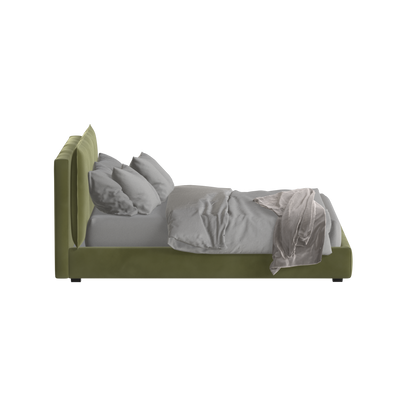 Thea Upholstered Double Bed with Clean Headboard