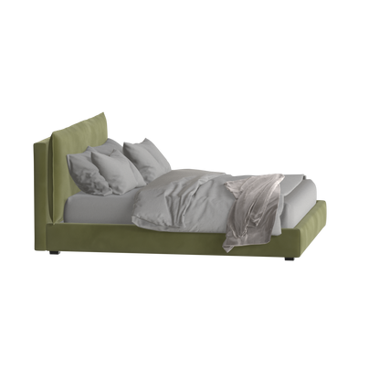 Thea Upholstered Double Bed with Clean Headboard