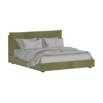 Thea Upholstered Double Bed with Clean Headboard