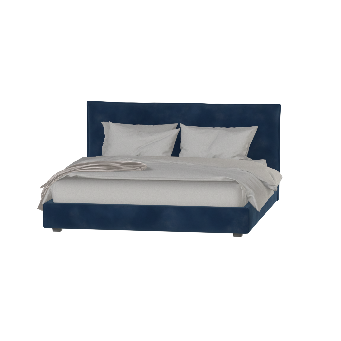 Thea Upholstered Double Bed with Clean Headboard