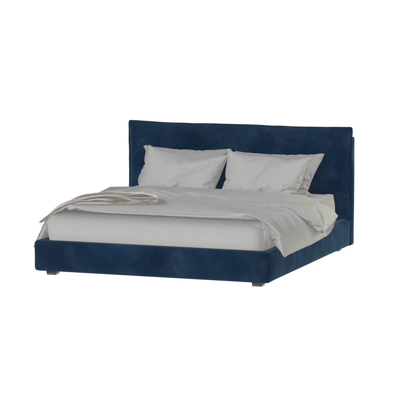 Thea Upholstered Double Bed with Clean Headboard
