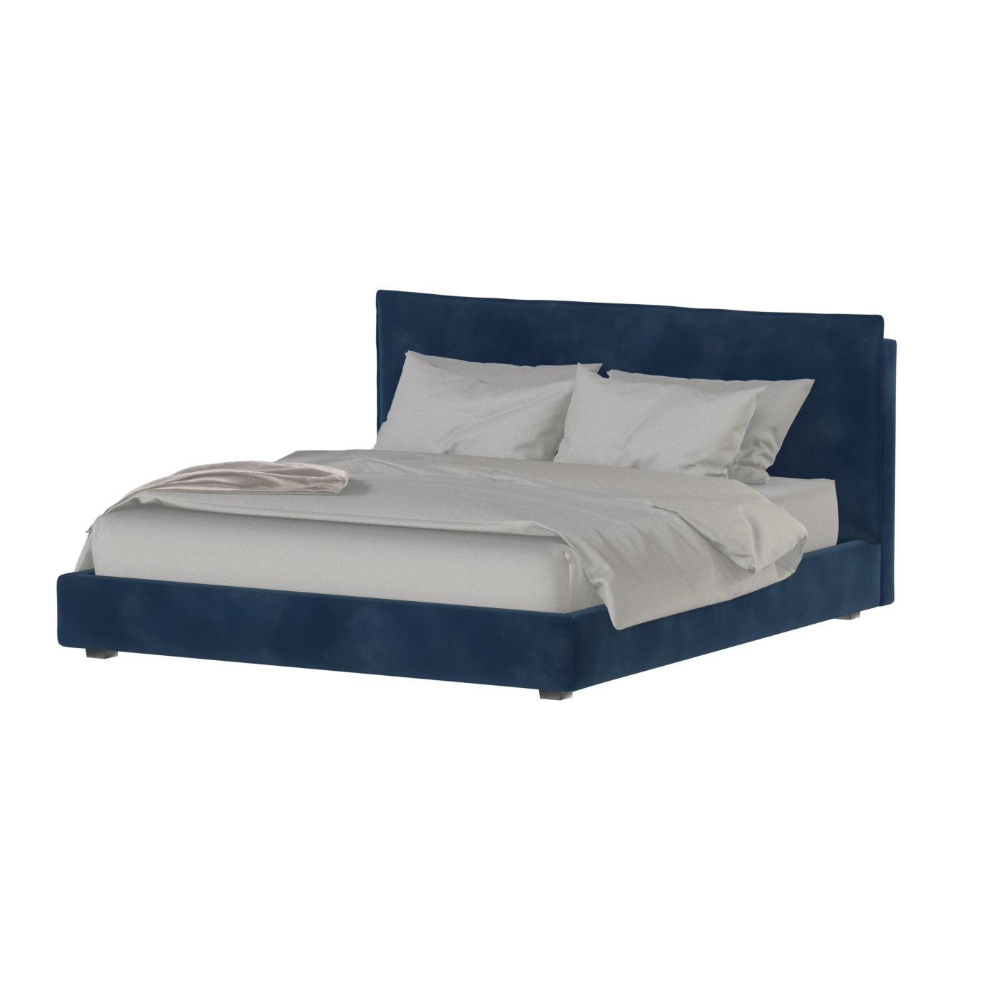 Thea Upholstered Double Bed with Clean Headboard