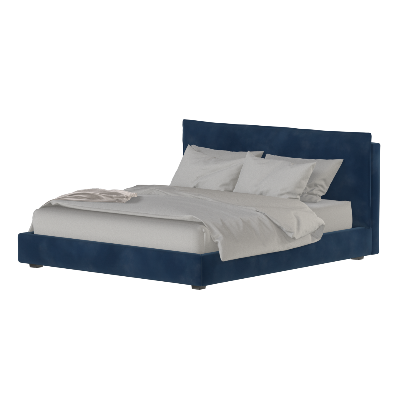 Thea Upholstered Double Bed with Clean Headboard