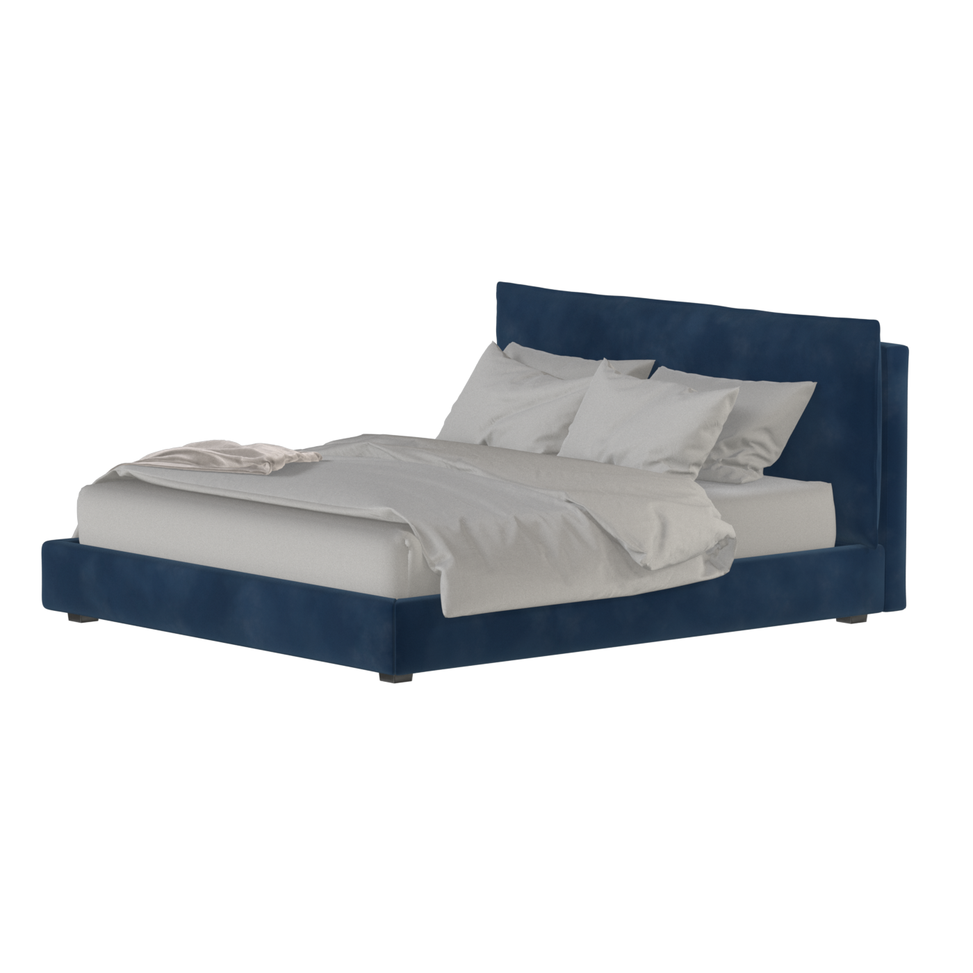 Thea Upholstered Double Bed with Clean Headboard