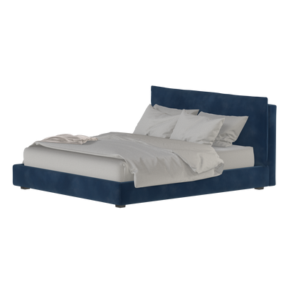 Thea Upholstered Double Bed with Clean Headboard
