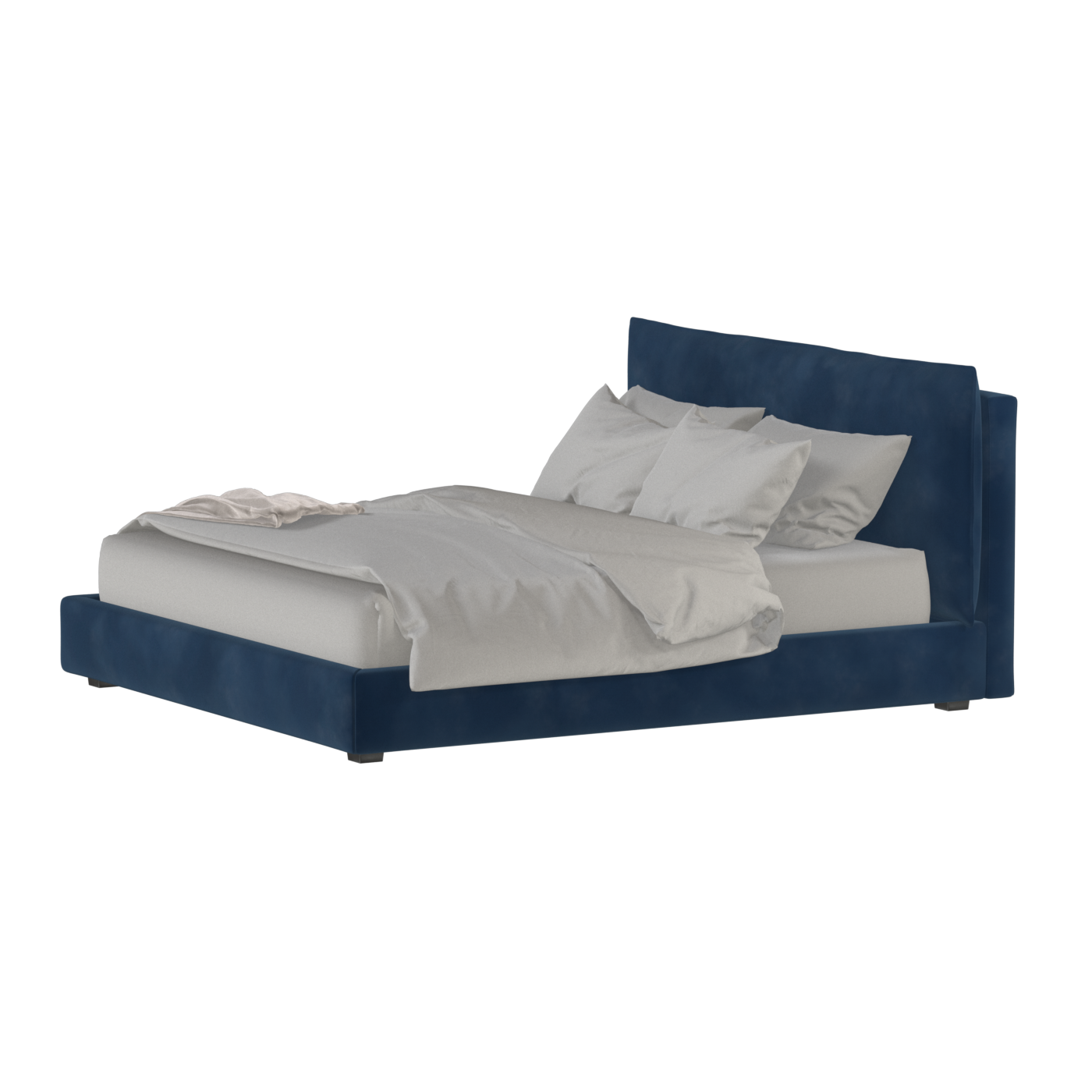 Thea Upholstered Double Bed with Clean Headboard